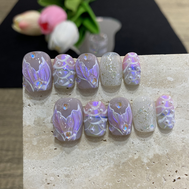 10 szt. Sztuczne Paznokcie Mot – Pressed Flower Art recenzja i cena